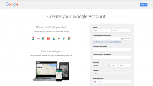 How to sign up for a Gmail account
